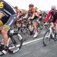 Bradley Wiggins cycling in Le Tour De Yorkshire near Belle Vue Barn